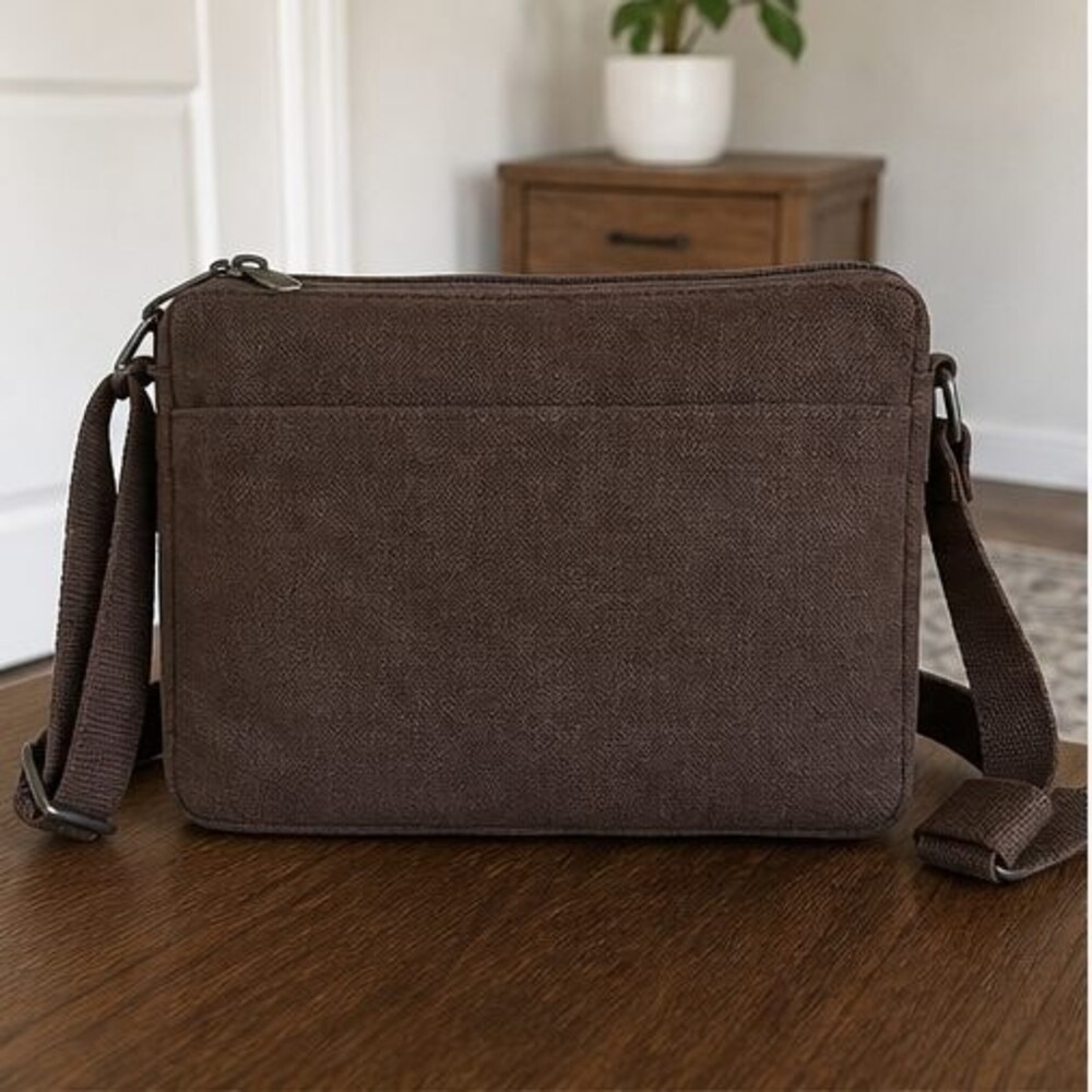Navy Woven Crossbody Bag